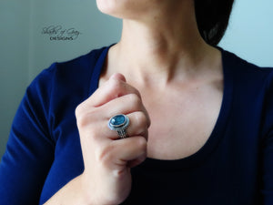 Rose Cut Teal Kyanite Ring or Pendant (Choose Your Size)