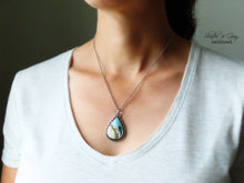 Load image into Gallery viewer, Indonesian Blue Opalized Wood Pendant