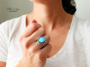Kingman Turquoise Ring or Pendant (Choose Your Size)