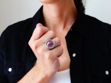 Load image into Gallery viewer, RESERVED: Rose Cut Sapphire Ring or Pendant (Choose Your Size)