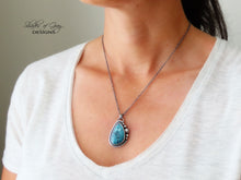 Load image into Gallery viewer, Webbed Turquoise Pendant