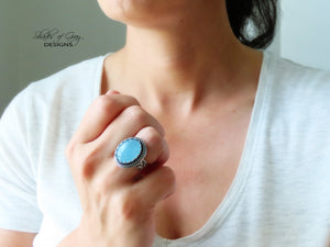 Aquamarine Ring or Pendant (Choose Your Size)