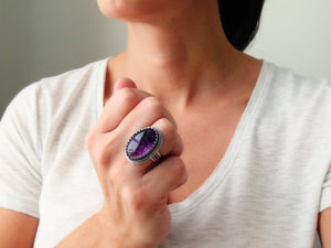RESERVED: Atomic Amethyst Ring or Pendant (Choose Your Size)