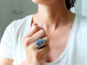 Blue Opal Ring or Pendant (Choose Your Size)