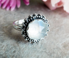 Load image into Gallery viewer, Rose Cut Rainbow Moonstone Ring (Choose Your Size)