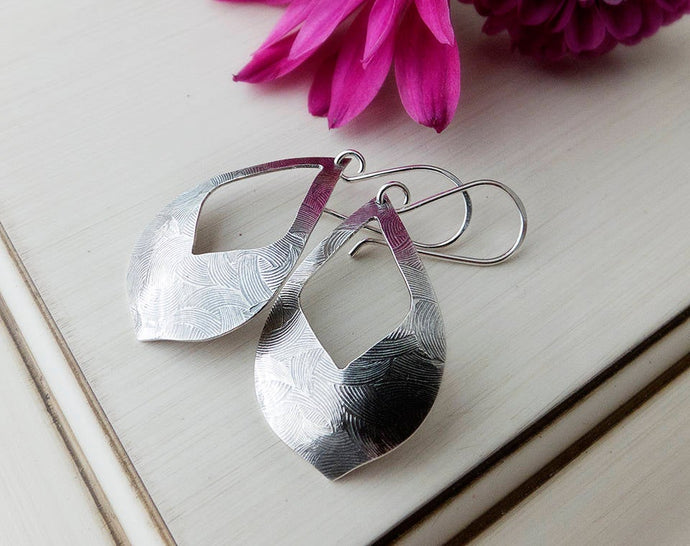 Moroccan Inspired Silver Dangle Earrings