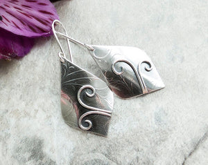 Flourish Silver Dangle Earrings