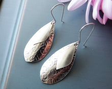 Load image into Gallery viewer, Long Silver Dangle Earrings