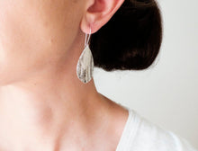 Load image into Gallery viewer, Long Silver Dangle Earrings