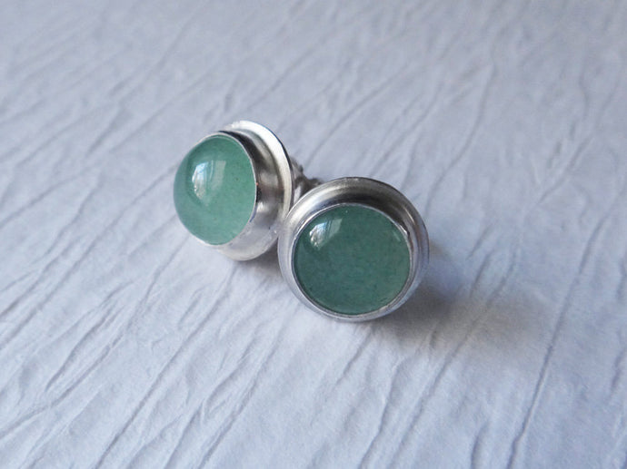 Green Aventurine Stud Earrings